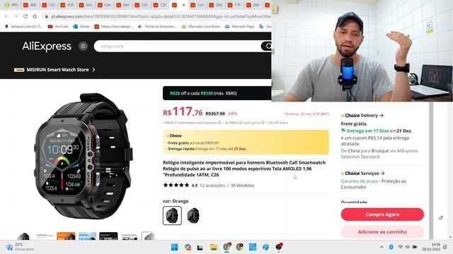 18 SMARTWATCHES MILITARES SUPER RESISTENTES E BARATOS DO ALIEXPRESS! смотреть онлайн