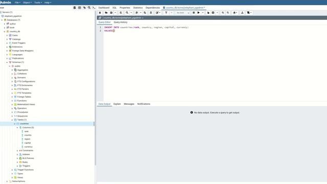 Insert values into table using pgadmin4 смотреть онлайн