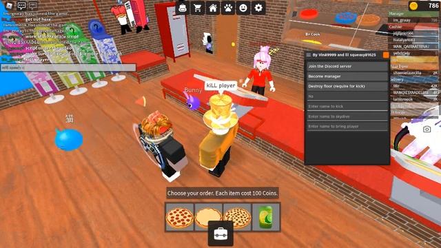 Work at a Pizza Place script (roblox) KICK PLAYER , KILL PLAYER , BRING PLAYER смотреть онлайн
