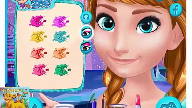 NEW Игры для детей—Disney Принцесса макияж для сестер Эльзы и Анны—мультик для девочек смотреть онлайн