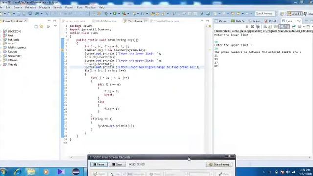 Prime numbers between range or limit in java смотреть онлайн