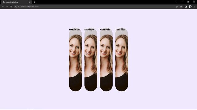 How To Create Expanding Image Gallery Using HTML And CSS | Expandable Card on Hover смотреть онлайн
