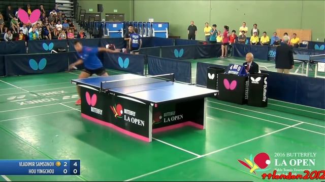 Vladimir Samsonov vs Hou Yingchao (2016 LA Open) Final смотреть онлайн