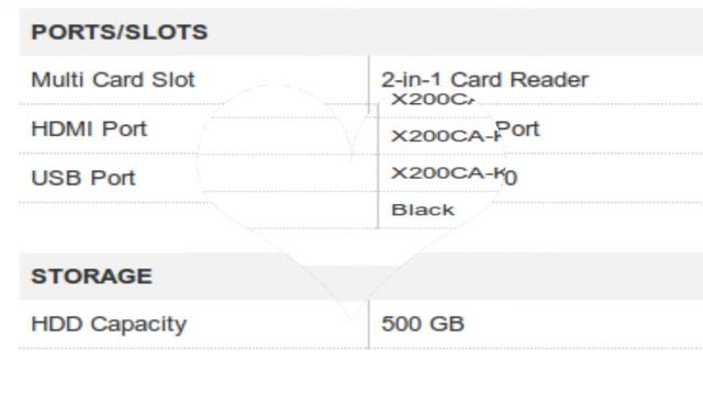 Asus X200CA-KX018D Specification [INDIA]
