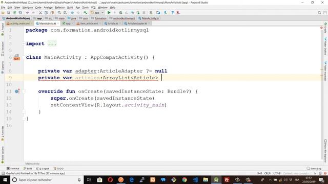 Kotlin Androi PHP MySQL part 3: Lister les informations de la base de données смотреть онлайн