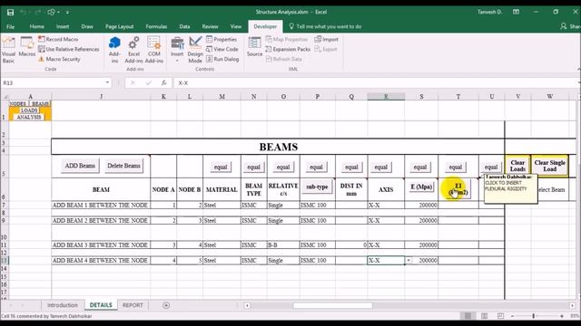 My Structural Analysis Program in Excel VBA (more than 7000 lines of code!!) смотреть онлайн