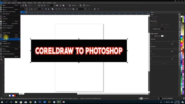 EXPORT CORELDRAW IMAGE TO PHOTOSHOP CS6 смотреть онлайн