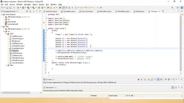 AWT Layout Managers смотреть онлайн