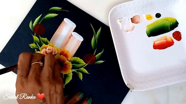 Learn to paint Candles and Roses | Christmas Painting | Shital Ranka |One Stroke Painting #art смотреть онлайн
