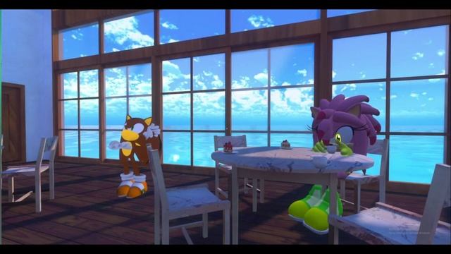 Max meets DRC and Clover the hedgehogs in Summer Sky Cafe for the first time (VRChat) смотреть онлайн
