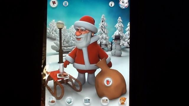 Talking Santa (Говорящий Санта) - геймплей (gameplay) iOS смотреть онлайн