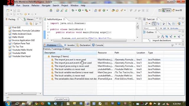 Java SimplifiedTutorial 3 - Getting Familiar With Eclipse смотреть онлайн