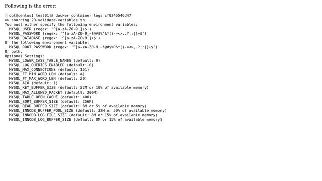 DevOps & SysAdmins: Docker MySQL - You must set environment variables but it is set already смотреть онлайн