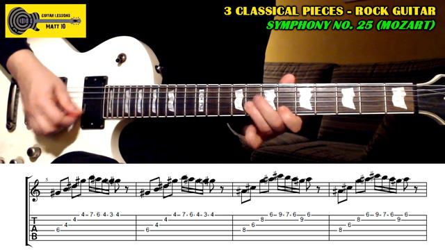 Classical Pieces In Rock Shred Guitar (Mozart / Paganini / Bach) Neoclassical GUITAR LESSON With TA
