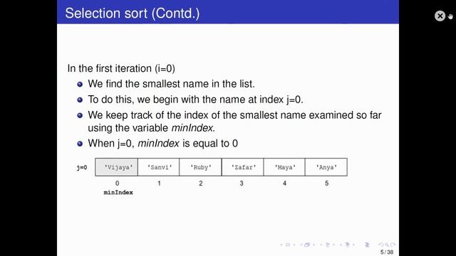 Programming in Python | List Manipulation | Selection sort | Santosh Sir (DU, IITD, IITB, IITKgp) смотреть онлайн