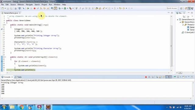 How to define a Generic method? - printArray | Generics in Java | Java Tutorial смотреть онлайн