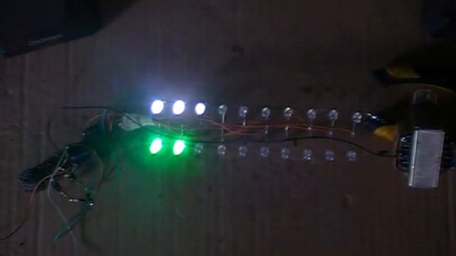 Circuit diagram Single IC stereo LED VU Meter LM3914 or LM3915 or LM3916 смотреть онлайн