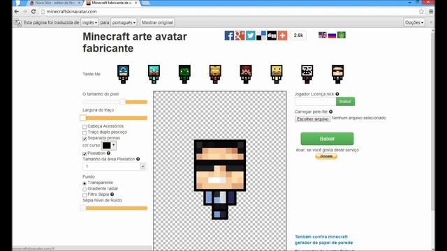 Como criar um avatar pelo Minecraft Maker смотреть онлайн