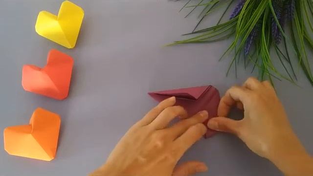 *3D heart with paper*--*3Д сердечко с бумаги* смотреть онлайн