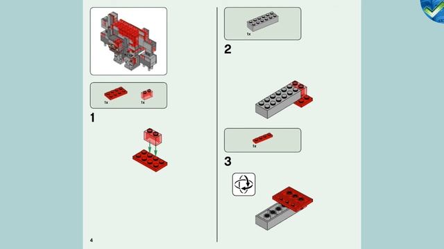 21163 The Redstone Battle LEGO® Minecraft Manual at the Brickmanuals Instruction Archive смотреть онлайн