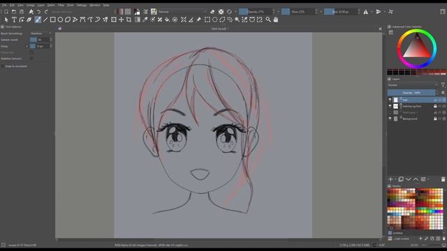 KRITA 5.1.5 - QUICK TIP - MAPPING OUT FACIAL FEATURES смотреть онлайн
