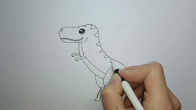 How to draw a T-Rex Dinosaur смотреть онлайн