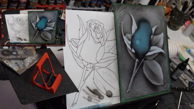 Rose Airbrush How-To #Airbrush Tutorial #Custom Paint смотреть онлайн