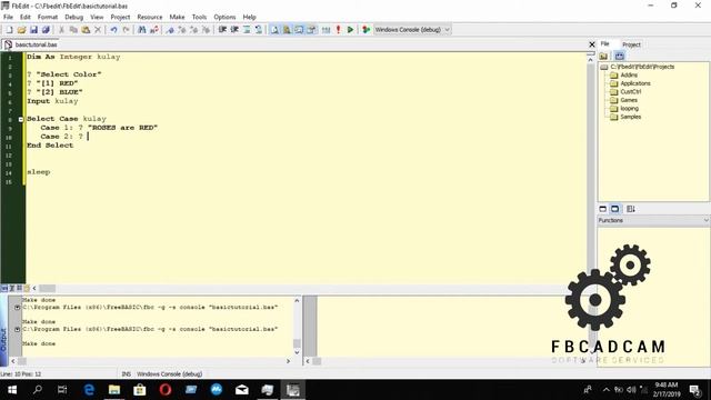 freebasic tutorial part 1 смотреть онлайн