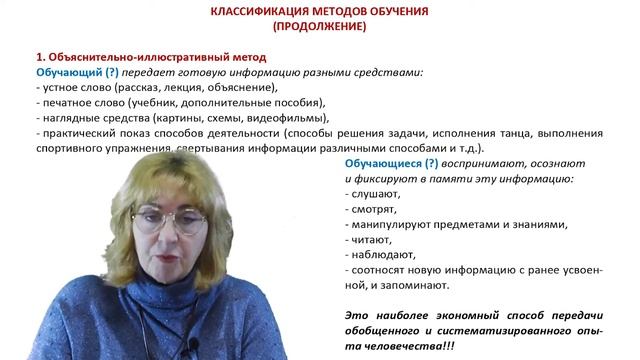 Урок/занятие: методы обучения смотреть онлайн
