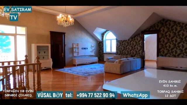 MÖHTƏŞƏM EV 12 SOTDA YUXARI BAĞLARDA SATILIR/Недвижимость в Баку / EV SATIRAM TV/ bag evleri смотреть онлайн