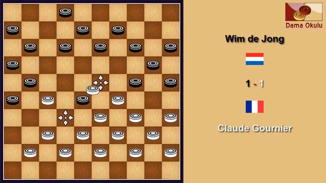 Claude Gournier (FRA) - Wim de Jong (NED). World Championship in International Draughts. 1956. смотреть онлайн