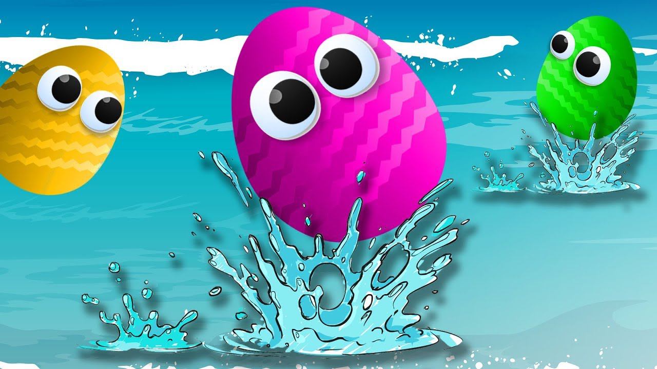 Яйца Сюрпризы ПРЫГАЮТ в ПРУД. Собираем коллекцию игрушек Смешарики смотреть онлайн