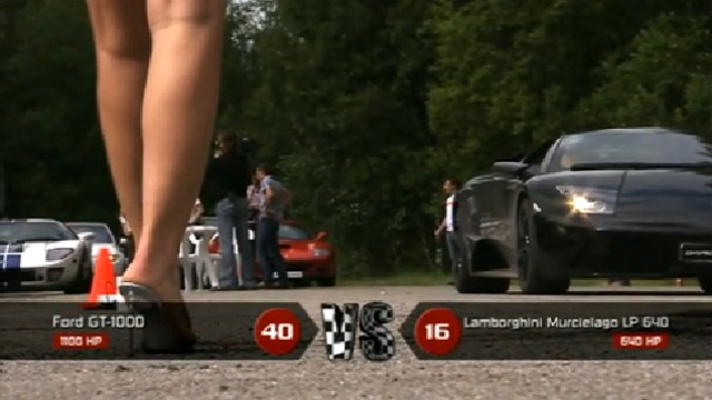  Ford GT 1000 vs Lamborghini LP640 смотреть онлайн
