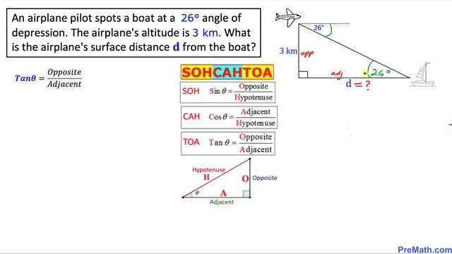 Use the Angle of Depression to Find the Surface Distance Between Two Objects | Easy Explanation смотреть онлайн