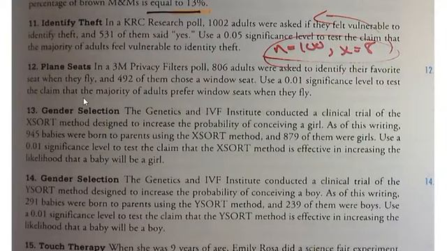 Mat 1580 Section 8.3 Testing a claim about a population Proportion (one sample) смотреть онлайн