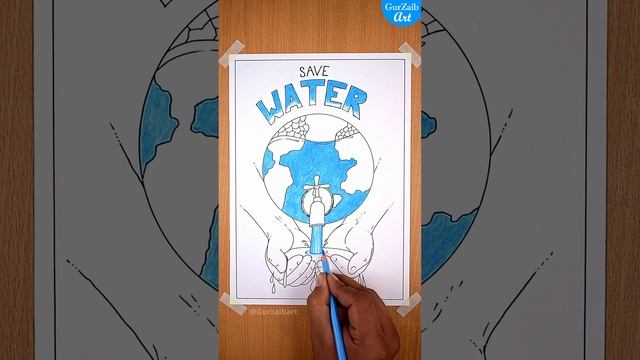 Save Water Save Earth poster Drawing / World Water Day 3 March 2023 Drawing смотреть онлайн