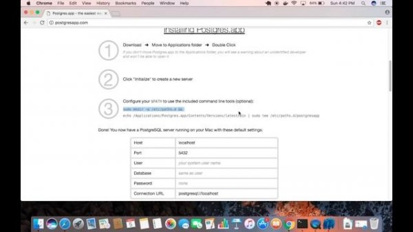 How to install PostgreSQL on Mac OS