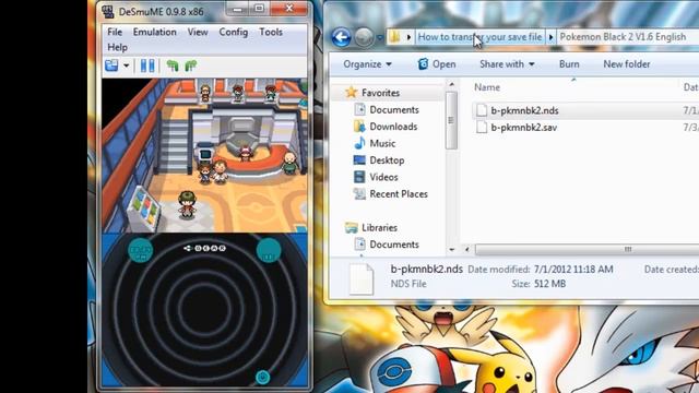 How to save in Pokemon Black and White 2 DeSmuME смотреть онлайн