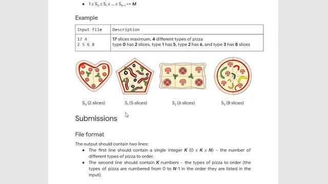 GOOGLE HASHCODE 2020 Pizza problem Explained, Algorithm and Code implementation with C language смотреть онлайн