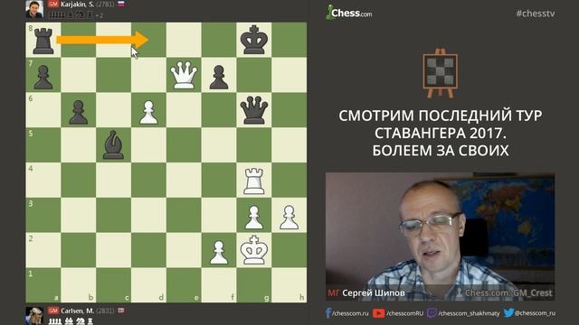 Ставангер 2017, тур 9. Сергей Шипов. Шахматы смотреть онлайн