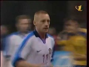 Футбол. Чемпионат Европы-2000. 10 тур.  Россия — Украина (ОРТ, 9.10.1999)