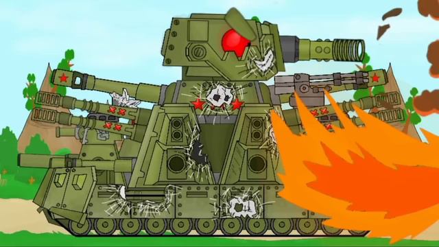 Монстр КВ44 Против Мощный КВ44М - Мультики про танки