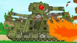 Монстр КВ44 Против Мощный КВ44М - Мультики про танки