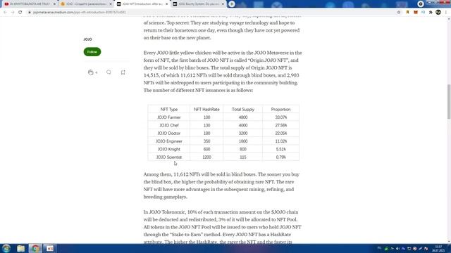 JOJO FUN - Обзор Платформы на BSC / NFT GAME / MEME COIN / BOUNTY / AIRDROP / CRYPTO / DEFI смотреть онлайн