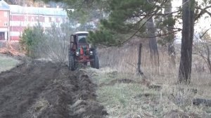 Пробуем пахать на Т-40 АМ.