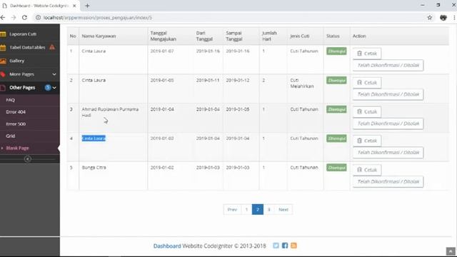 Aplikasi Perijinan Cuti Online Karyawan Dengan Bootstrap & Codeigniter + Sourcecode смотреть онлайн