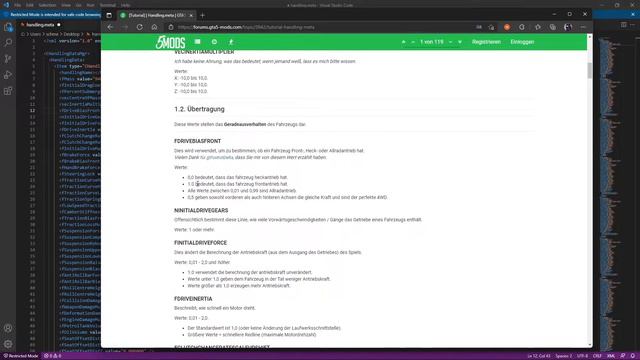 Handling.meta Kurz Erklärt | FiveM [Tutorial | GERMAN]