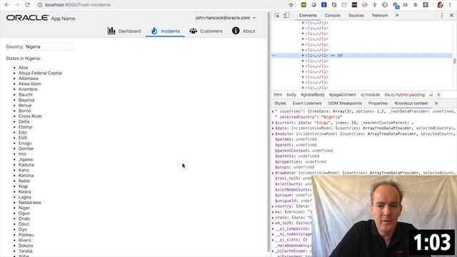 Knockout Binding Context Debugger and Oracle JET | Geertjan Wielenga смотреть онлайн