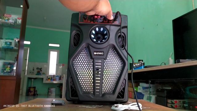 KIMISO QS-7807 SPEAKER BLUETOOTH 8,8INCH PORTABLE KARAOKE FREE MICROPHONE