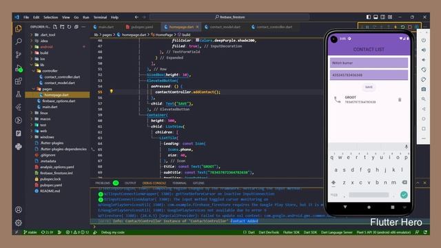 Flutter firebase CRUD Operation | Flutter firebase with getx part 07 | Flutter hero смотреть онлайн
